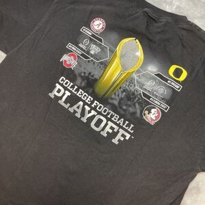 College Football Playoff Shirt Adult XL Black Alabama Ohio Oregon Florida Trophy